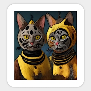 alien bee cats Sticker